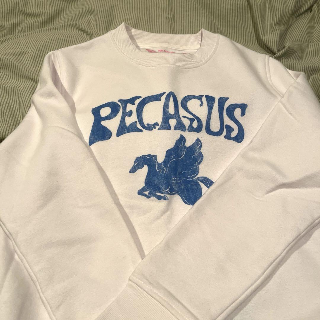 特別価格 WORN FREE×EDIT.FOR LULU】別注 pegasusスウェット シャツ/ブラウス(長袖/七分)