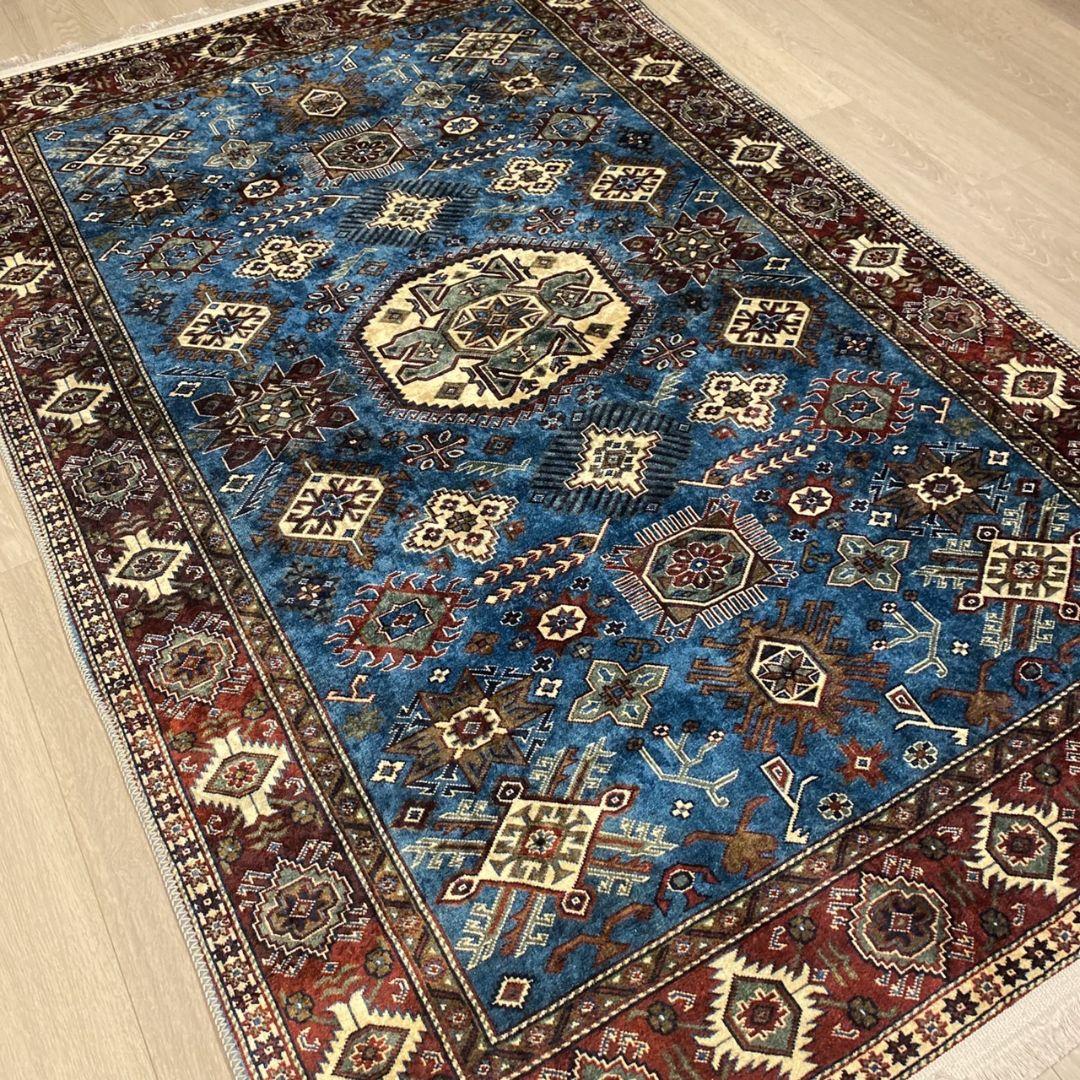 トルコのカーペット 75x118 cm 楽天市場】トルコ 絨毯（カラーブルー）（インテリア・寝具