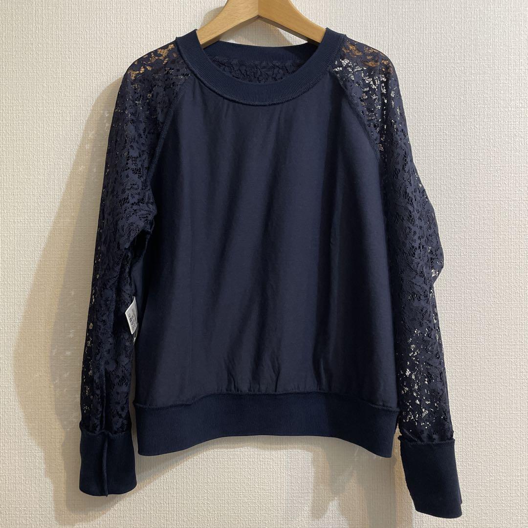 人気新品 ネイビー NEMIKA レース メルカリ - トレーナー トップス