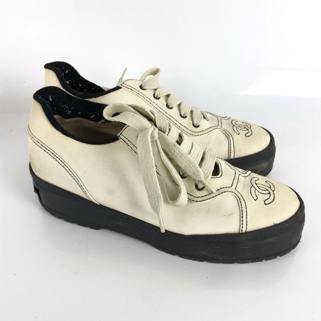 すみれ【シャネル】ココマーク♡フラットシューズ デニム×ベージュ すみれ様専用【シャネル】ココマーク♡フラットシューズ デニム