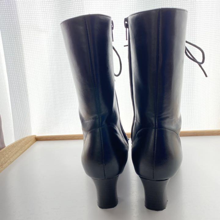 新作の予約販売も。 編み上げブーツ 卒業式 袴ブーツ 24.5cm 黒 新作の予約販売も。 編み上げブーツ 卒業式 袴ブーツ 24.5cm 黒