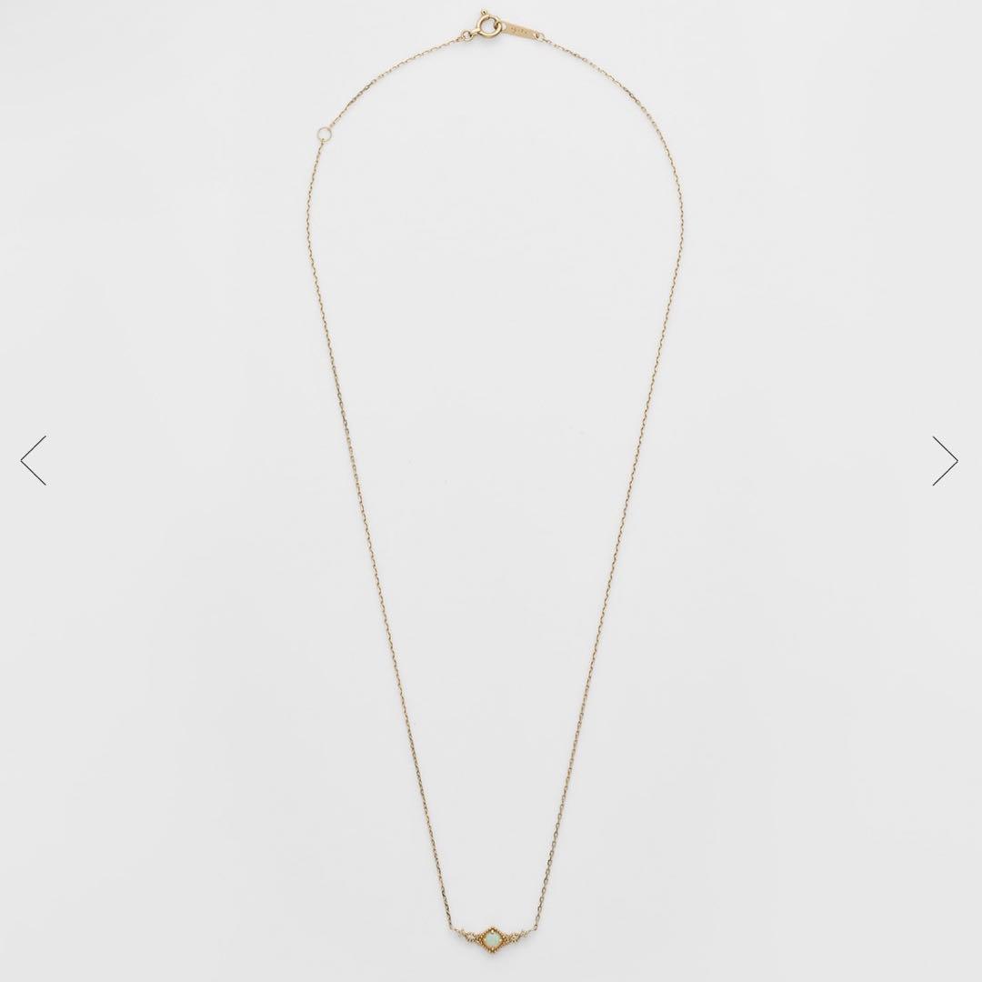 【新品未使用】agete K10オパールネックレス　アガット　ダイヤモンド