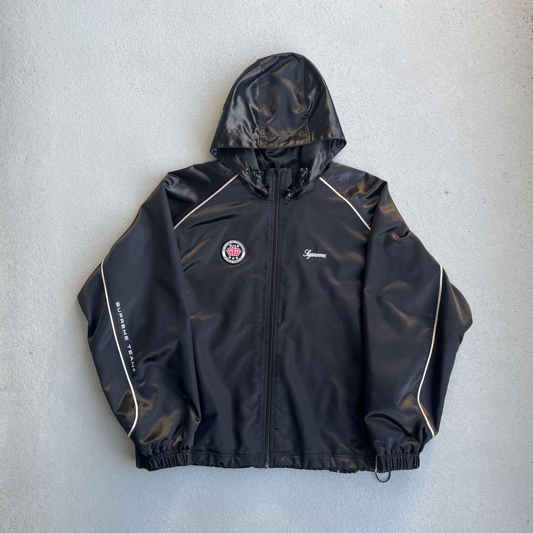 Supreme Satin Hooded Track Jacket Black Supreme Satin Hooded Track Jacket Black