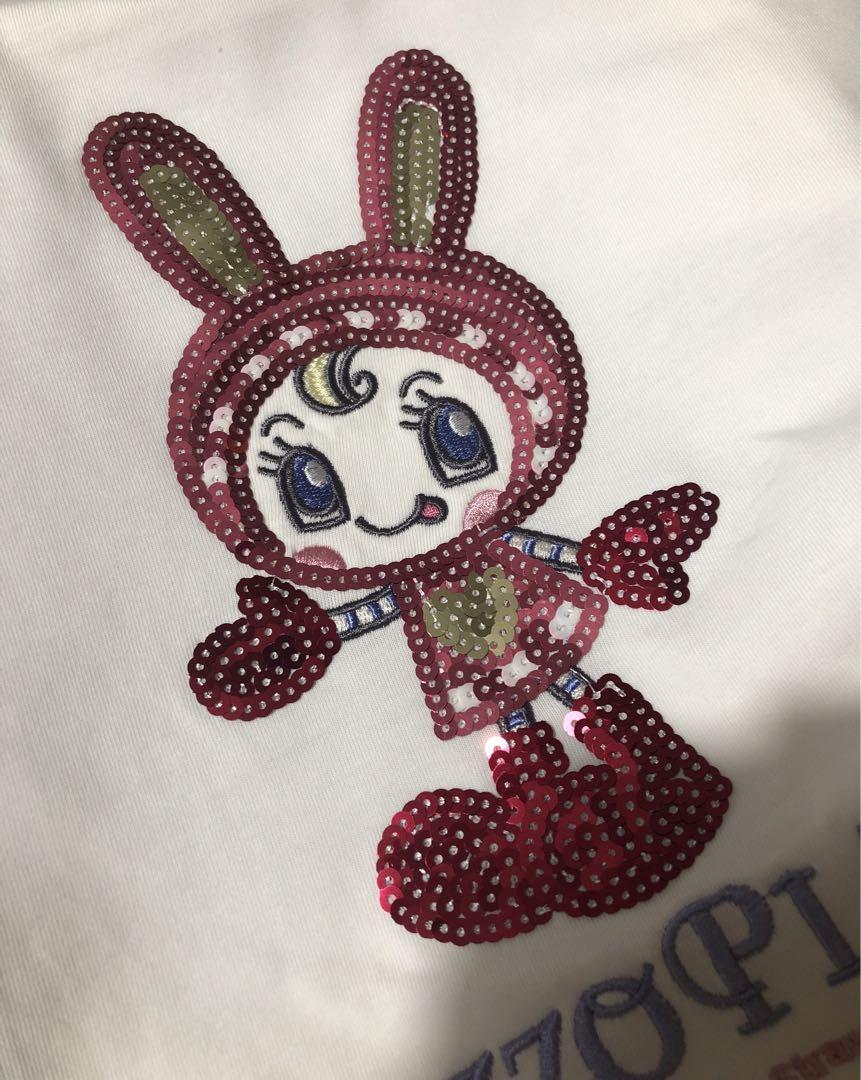 メゾピアノ新品新作タグ付きベリエちゃんスパンコールT シャツF
