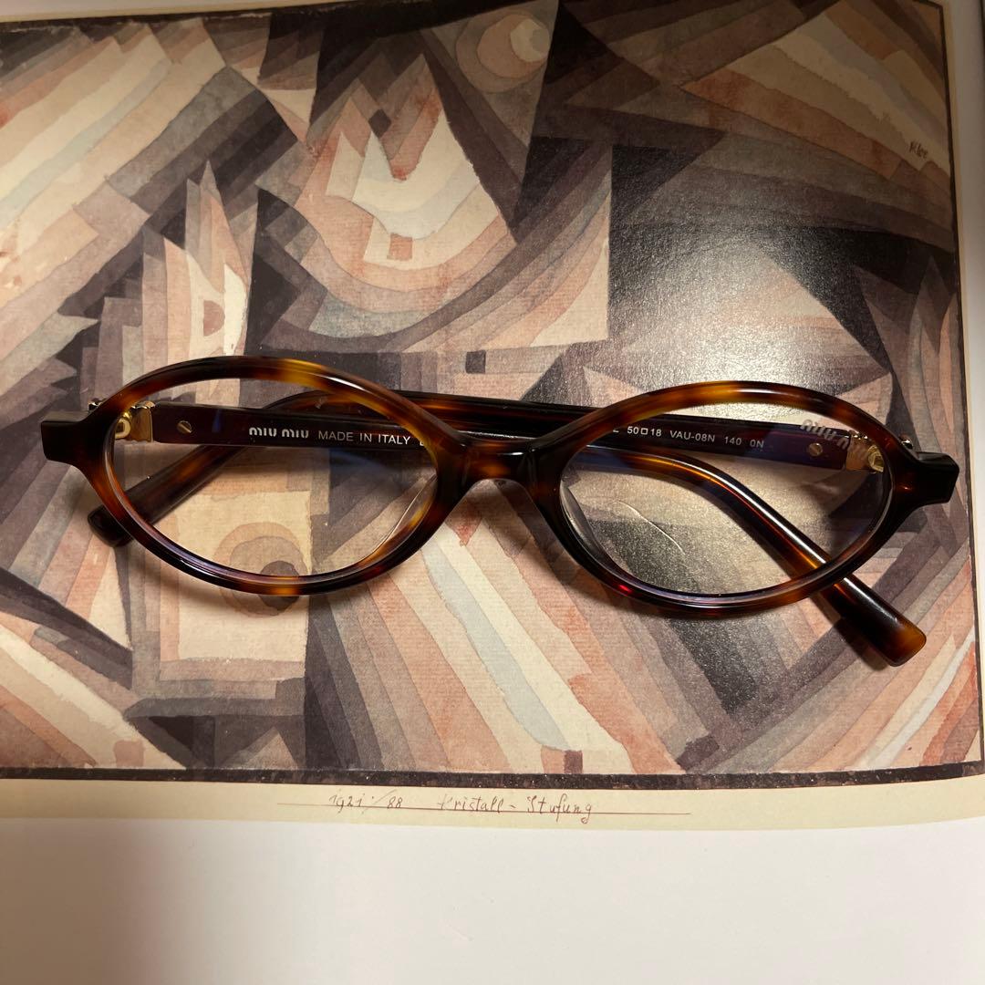 Miu Miu オーバルメガネ ブラウンMIU MIU