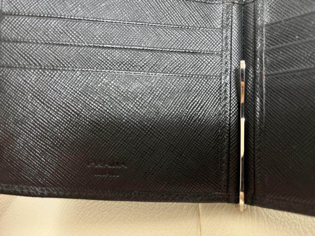 【11/27まで値下げ☆】PRADA 黒 レザー マネークリップ【箱付き】 1.jpg