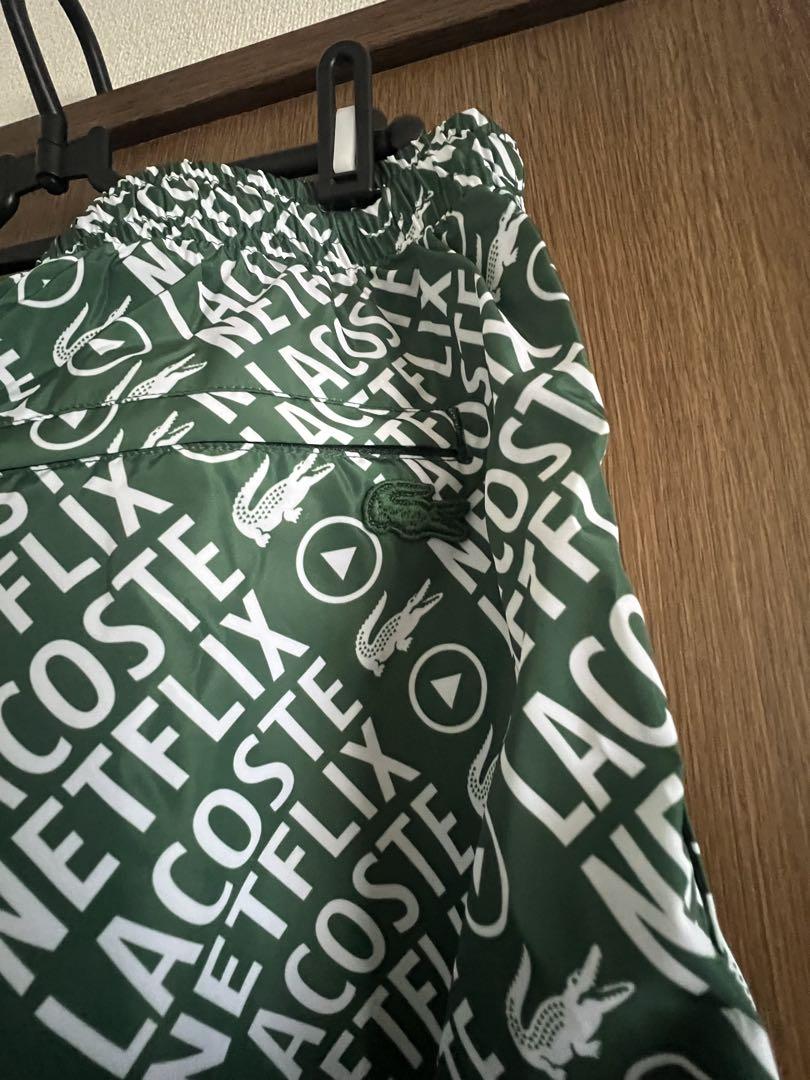 LACOSTE×NETFLIX総柄トラックパンツ ワニコラボロゴ新品
