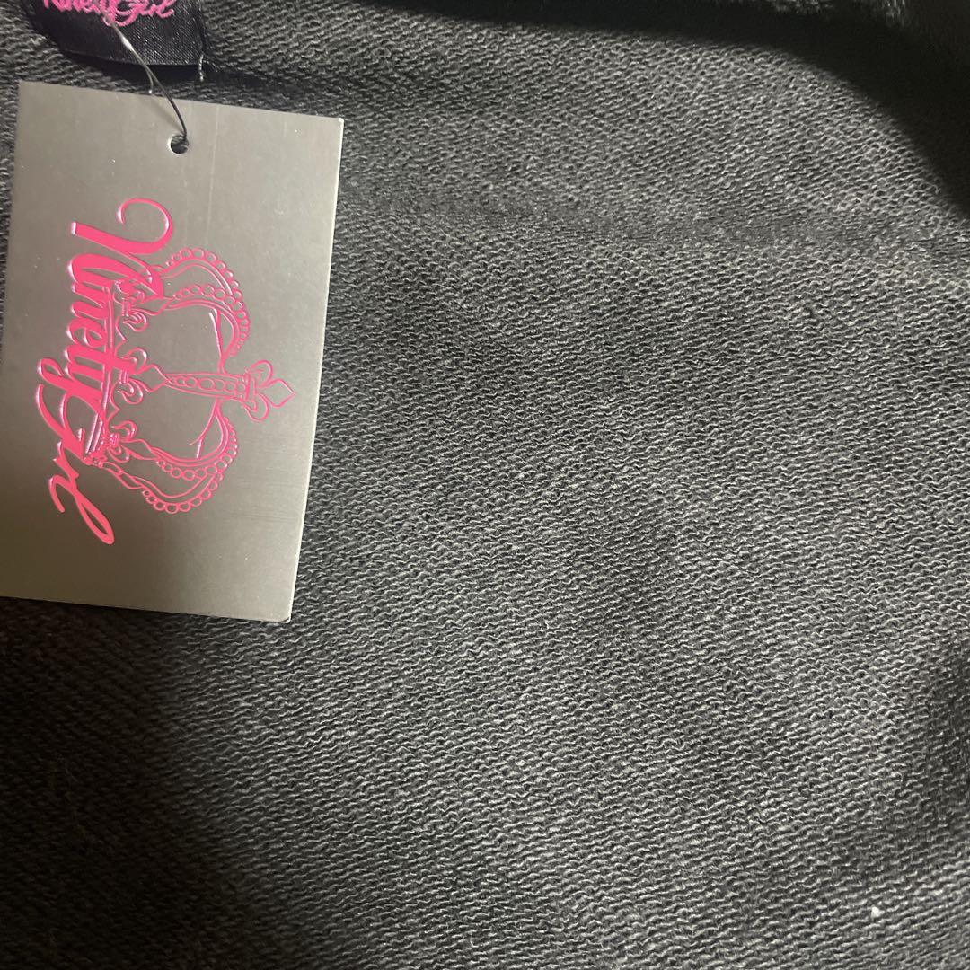 9090 girl Logo Glitter Light Zip Hoodie