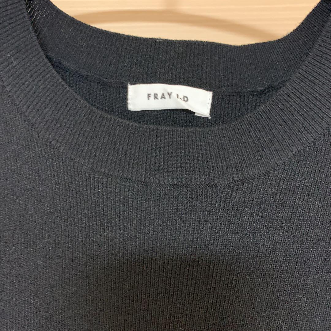 Fray タックアイレットニットワンピース 黒 OiXt1-m84443424741 id 最新品安い