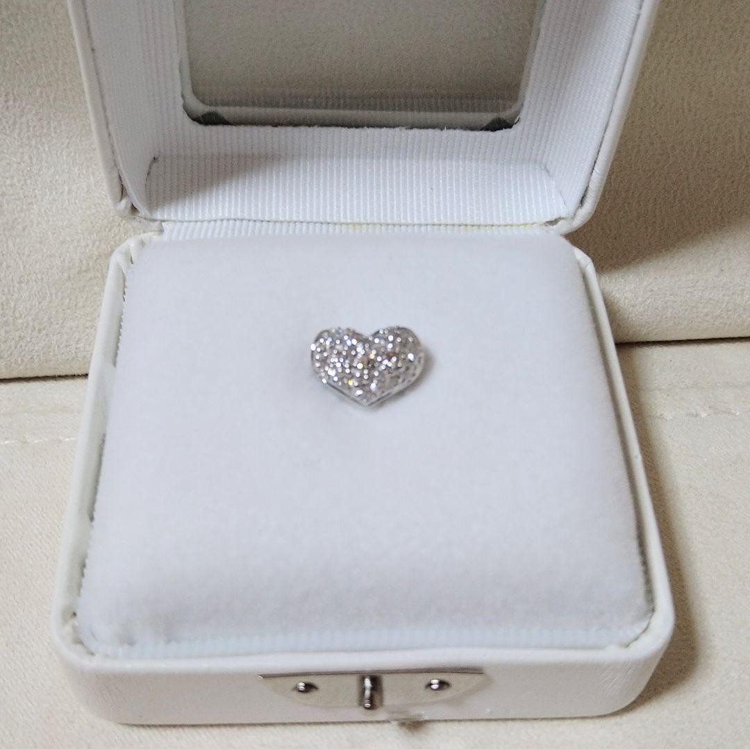 プレゼントにも♥ハートのペンダントヘッド♥ダイヤモンド計0.45ct♥18金WG 画像3