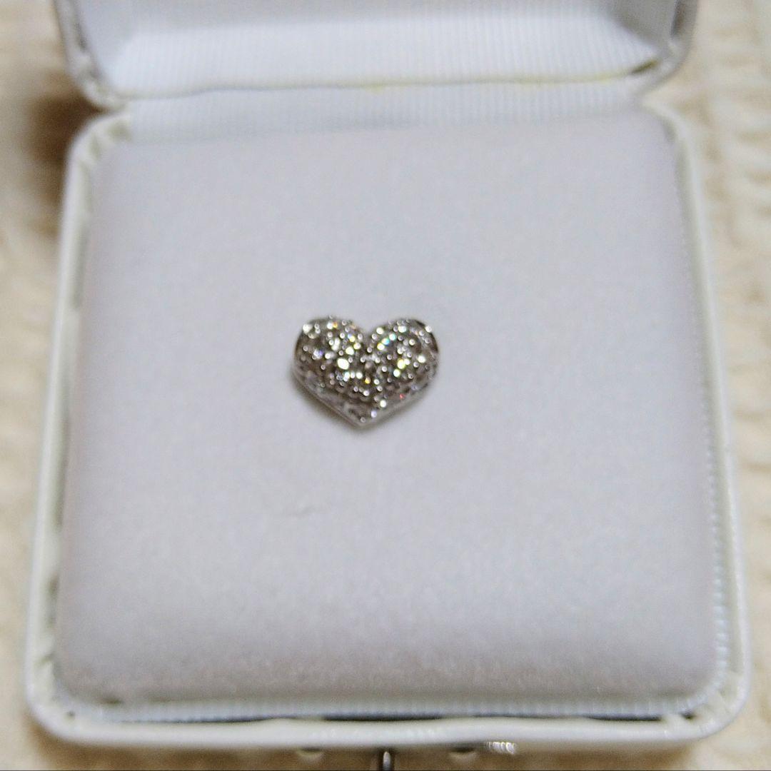 プレゼントにも♥ハートのペンダントヘッド♥ダイヤモンド計0.45ct♥18金WG 画像4