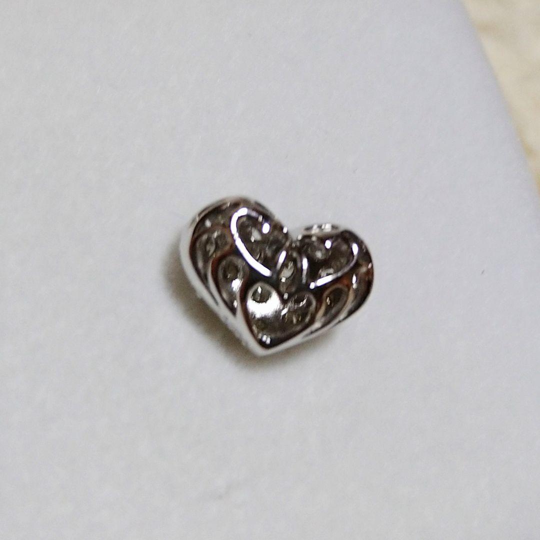 プレゼントにも♥ハートのペンダントヘッド♥ダイヤモンド計0.45ct♥18金WG 画像5