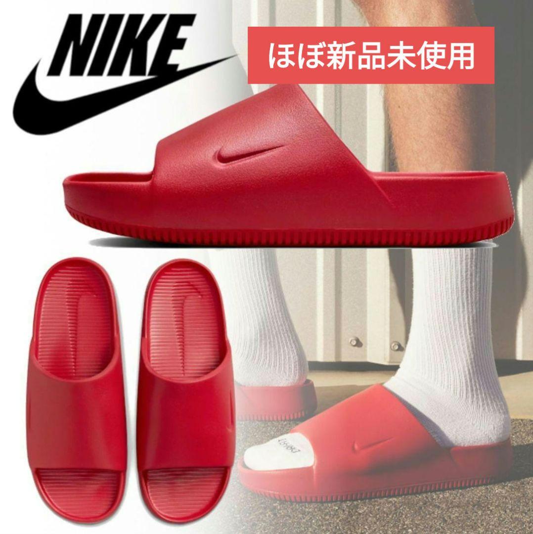 NIKE カーム スライド サンダル レッド NIKE CALM SLIDF ナイキ カーム スライド collar//レッド - メルカリ