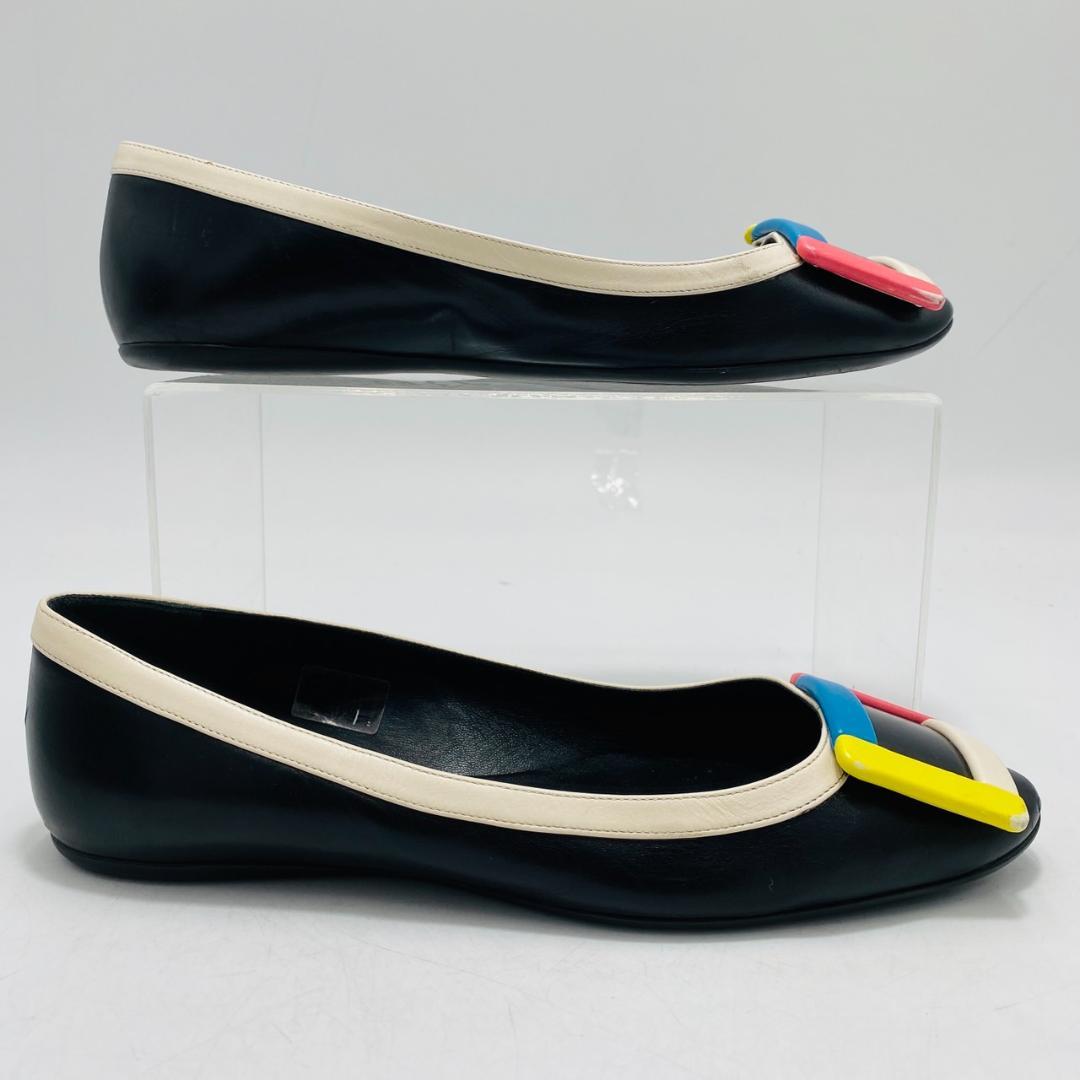 Roger Vivier トランペット フラットシューズ バックル 37.5