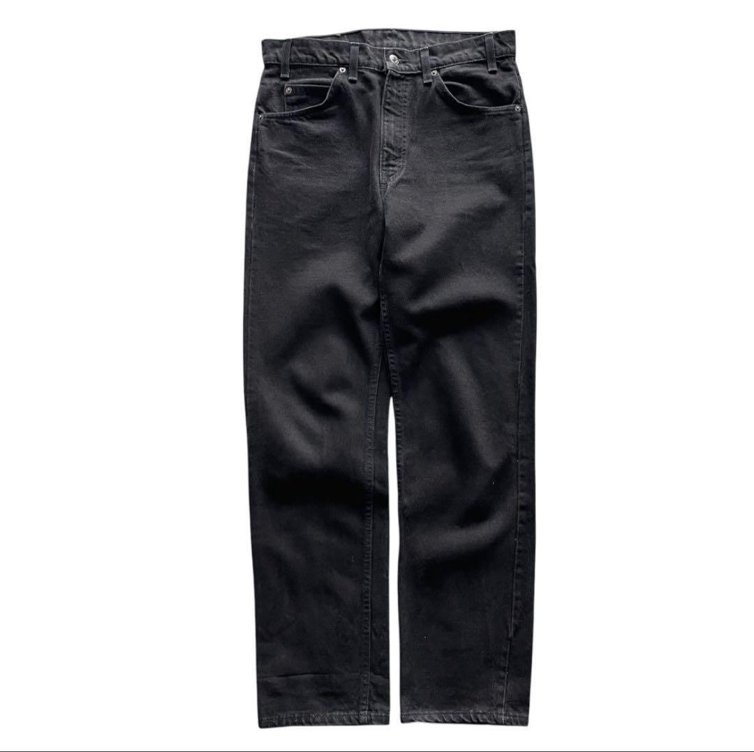 USA製 Levi's リーバイス 550 後染め サルファブラック 32×30 90s USA製 リーバイス 550 後染めブラック ジーンズ 実寸W33