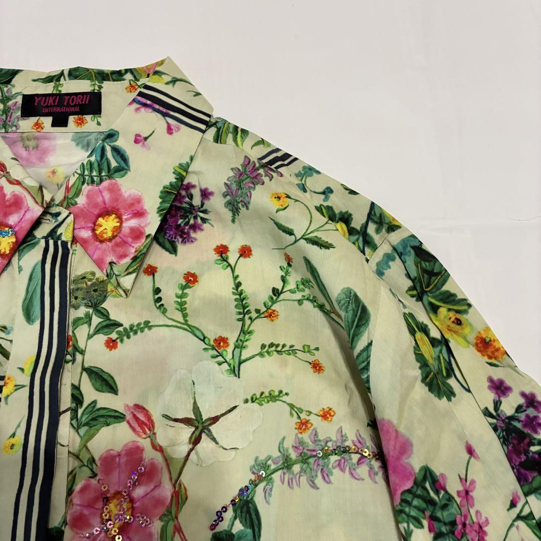 専用　YUKI TORII l ユキトリイ 花柄 長袖ブラウス シャツ タグ付