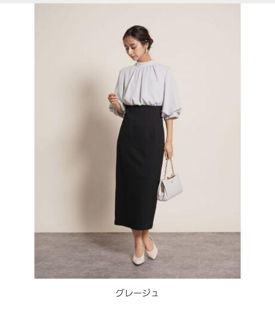 「新品未使用」　FENNEL バックリボンバイカラーワンピース