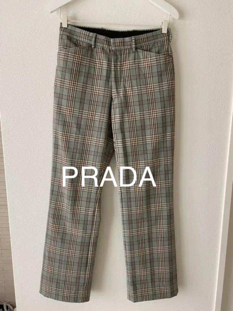 PRADAプラダ　チェック　スラックス