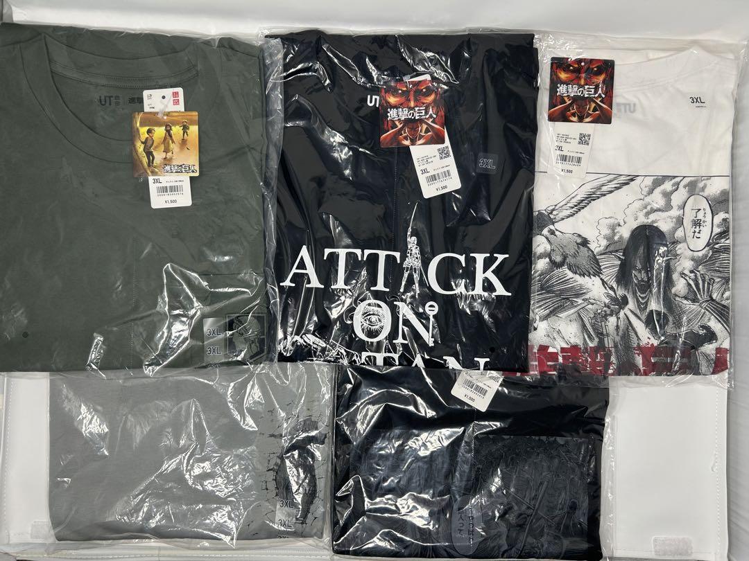 ⭐️新品未開封⭐️UNIQLOユニクロUT 進撃の巨人 3XL 5枚セット
