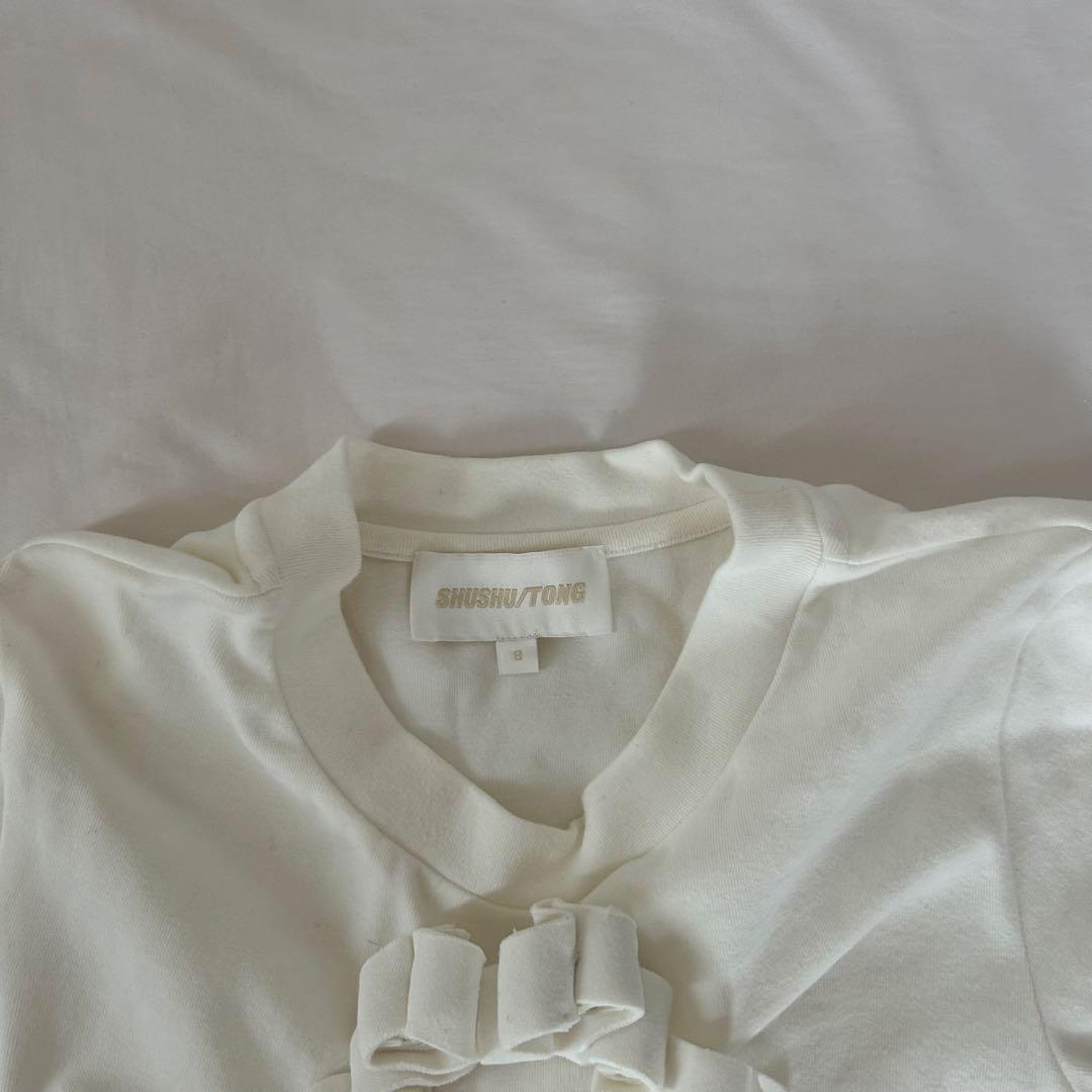 【Shushu/Tong】ホワイト 3D リボン ショート Tシャツ SHUSHU TONG | 3D short T-shirt 即日配送可能 - メルカリ