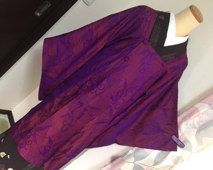 売約済♦︎竹や笹柄にドット◡̈♥︎アンティークな道行コート・:*+. 画像1