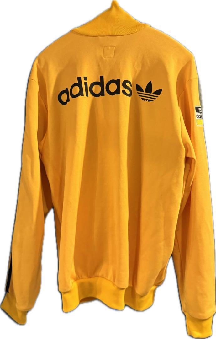 adidas イエロー ストライプ ジャケット