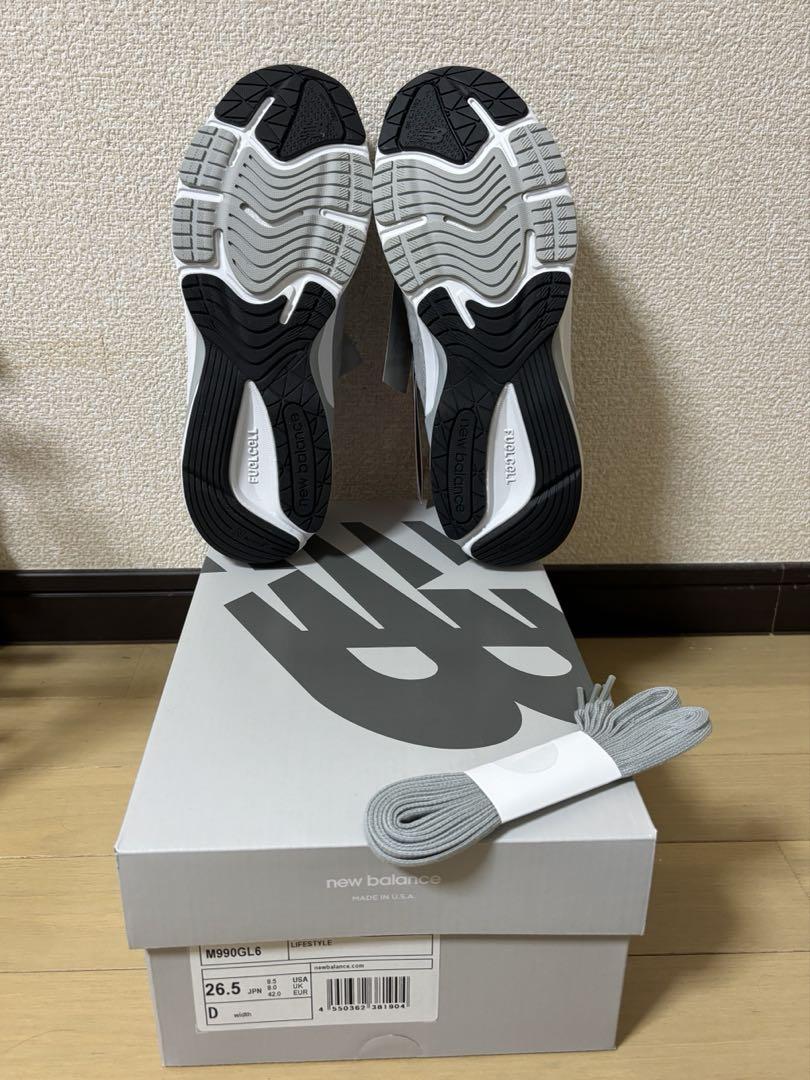 【新品未使用】ニューバランス990v6 990GL6 (26.5cm) グレー 【新品未使用】ニューバランス990v6 990GL6 (26.5cm) グレー
