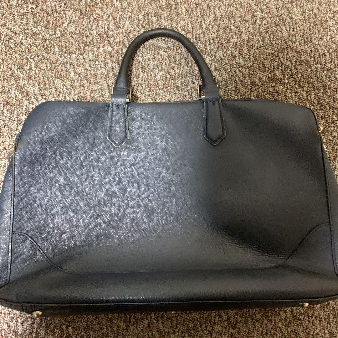 国産大人気 ペッレモルビダ MORBIDA2室ビジネスバッグ中古 CA-014紺 baYOA-m84473317461 PELLE 超歓迎低価