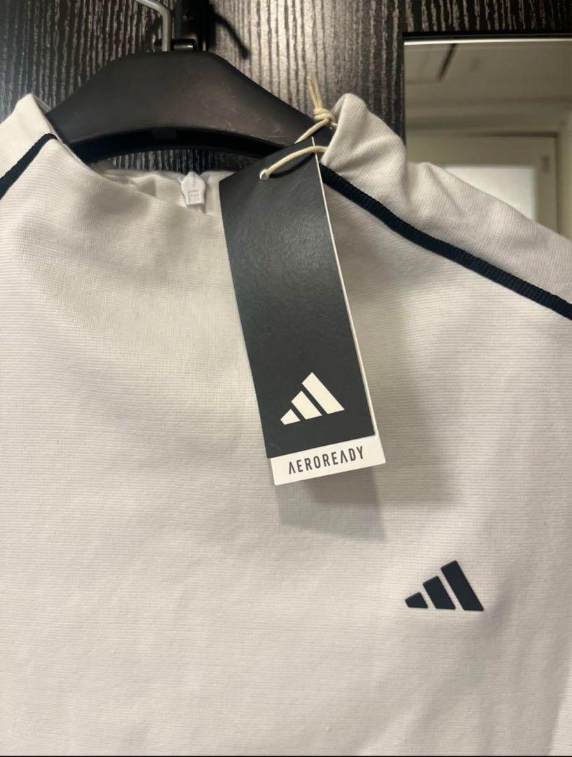 新品　アディダス　adidas ゴルフ　モックネック　白　L