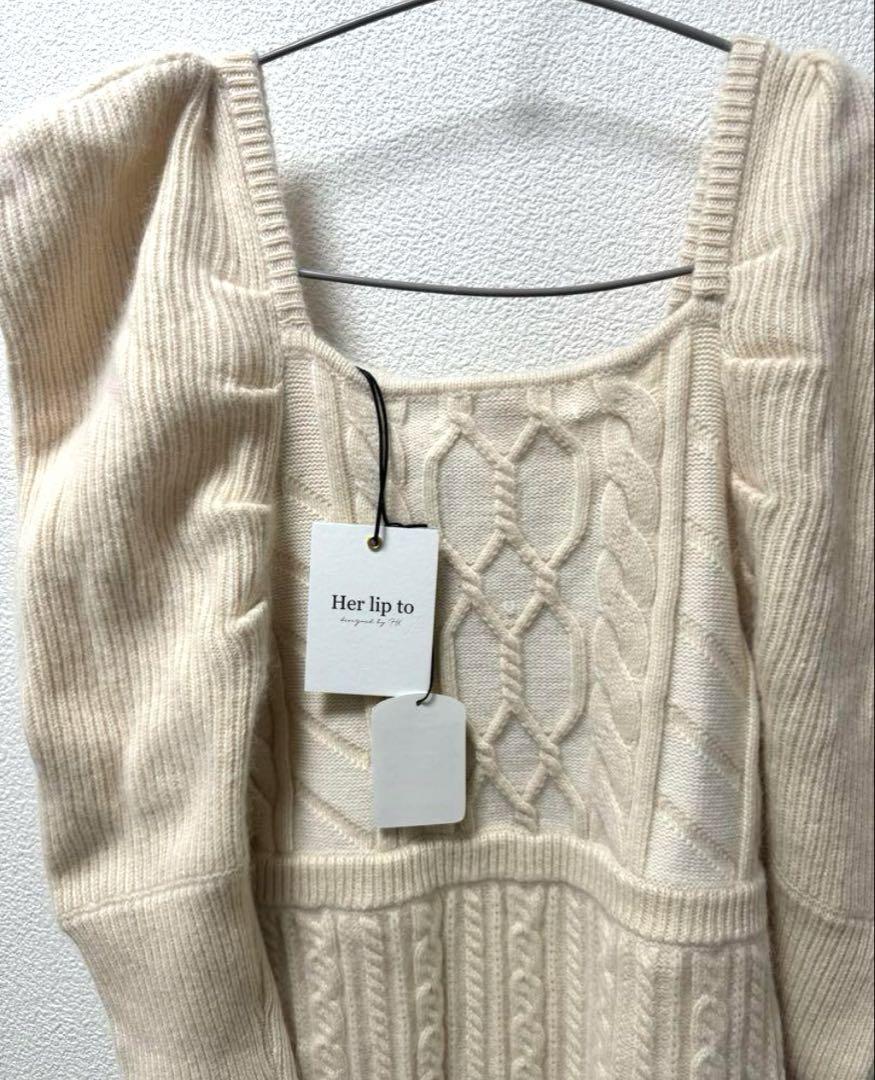 Bambina Cable Knit Dress ハーリップトゥ　正規品タグあり