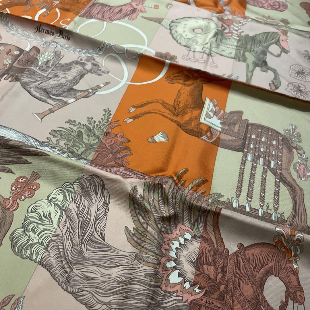 Hermès シルクスカーフ 動物モチーフ 90cm - メルカリ