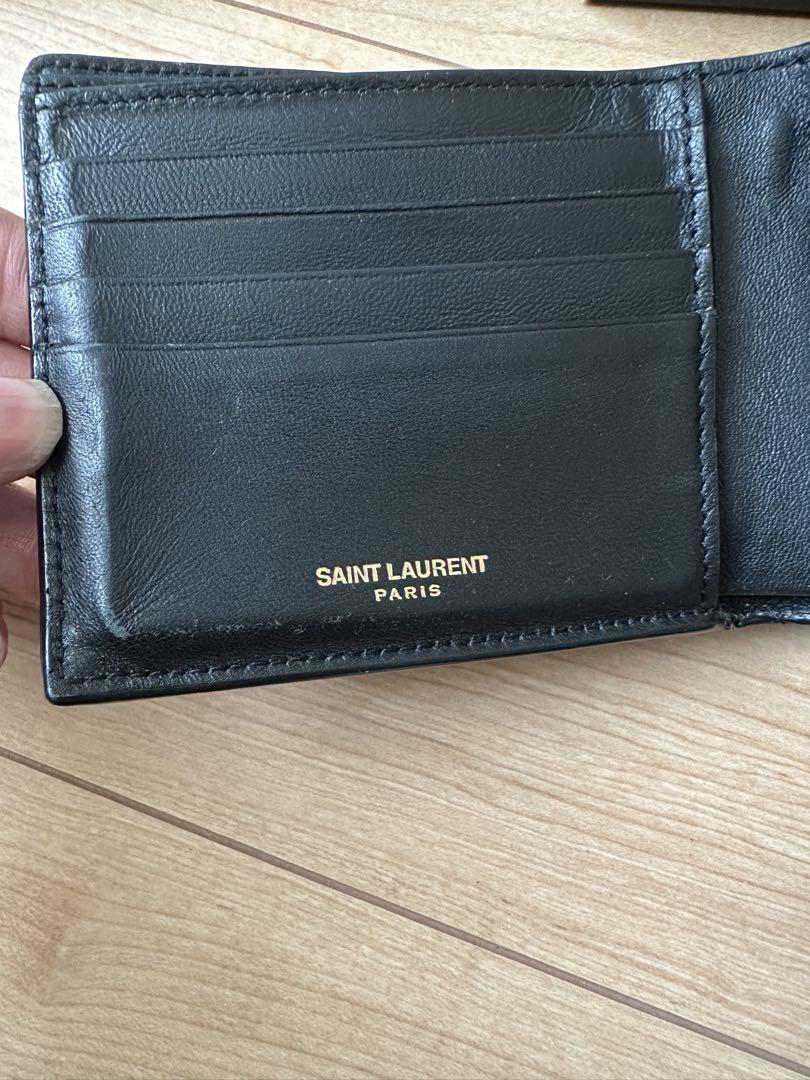 SAINT LAURENT ブラック 二つ折り財布　美品　サンローラン
