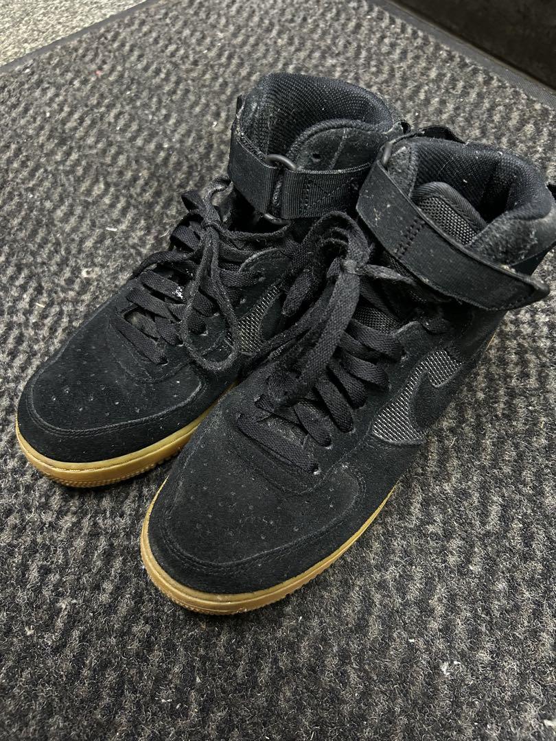 Nike Air Force ブラック ハイカット スニーカー