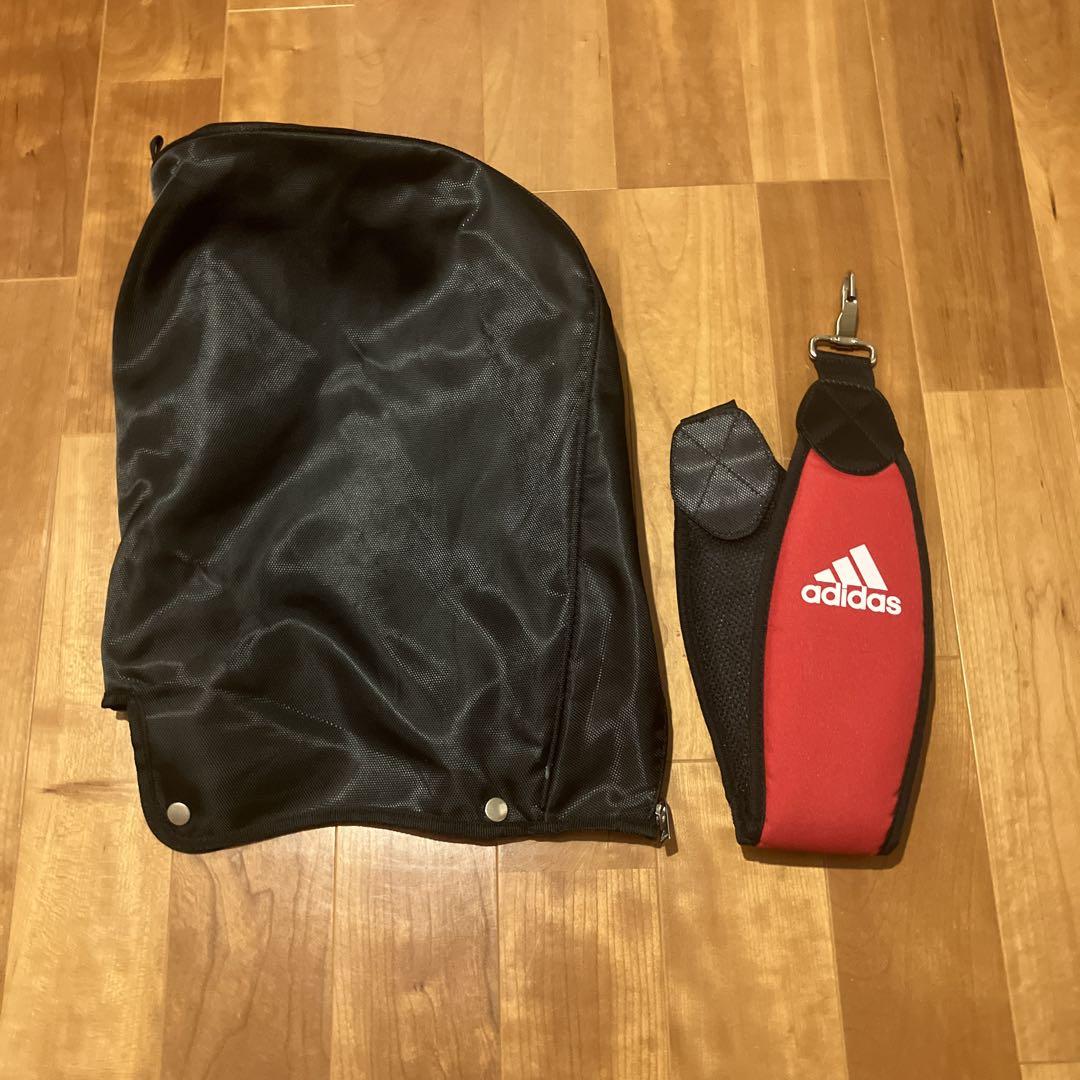 キャディバッグ　アディダス　adidas ゴルフバック　赤　ブラック　ホワイト