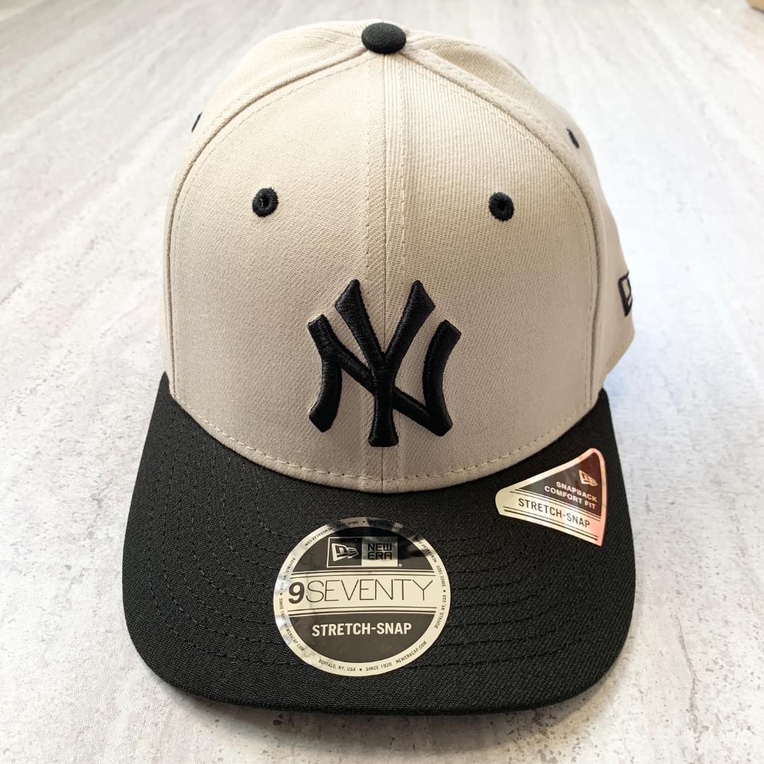 海外限定 NY ヤンキース ニューエラ 9seventy ベージュ 黒