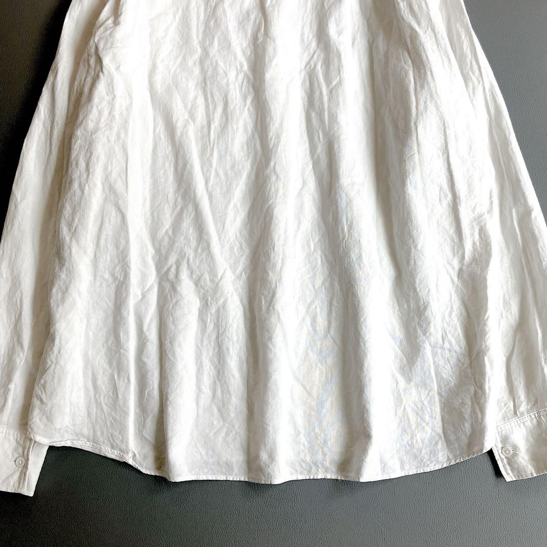 美品 ARTS&SCIENCE コットンリネンバンドカラーシャツ 近年