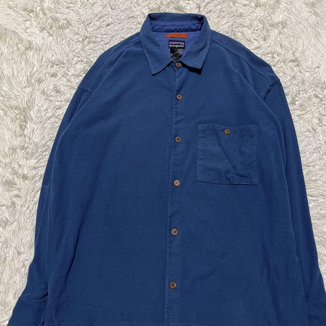 希少 OLD Patagonia フリースシャツ ネイビー XL ヴィンテージ