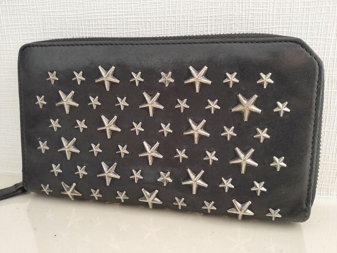 ジミー✹ ⭐美品⭐ジミーチュウスタッズ金具超お洒落ラウンドファスナー長財布⭐小銭入れ付伊製 b1iWh-m84488258996 のため