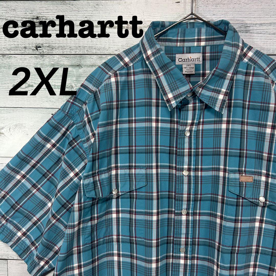carhartt カーハート革タグ ワークシャツ オーバーシルエット 2XL