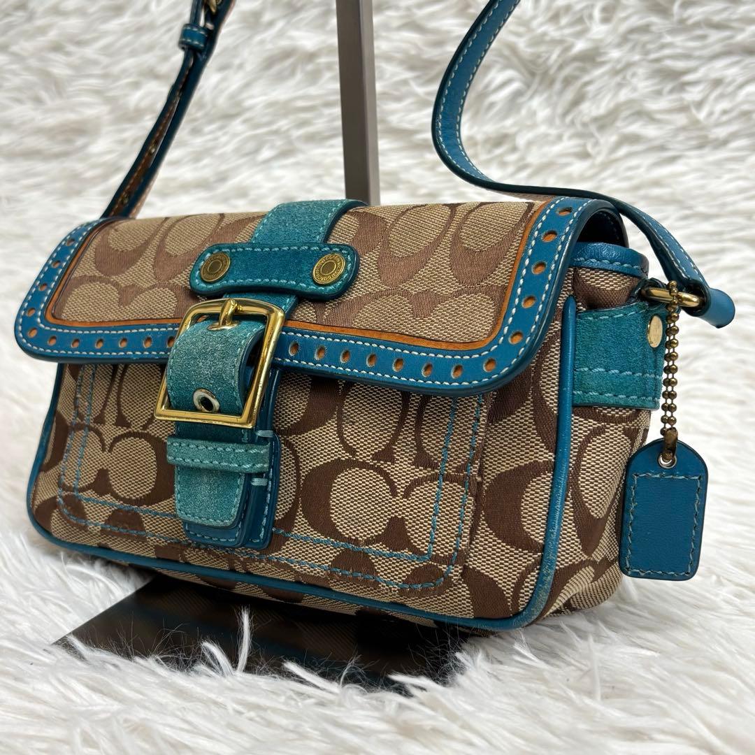 希少✨COACH　コーチ　ショルダーバッグ　ソーホー　シグネチャー　チャーム付