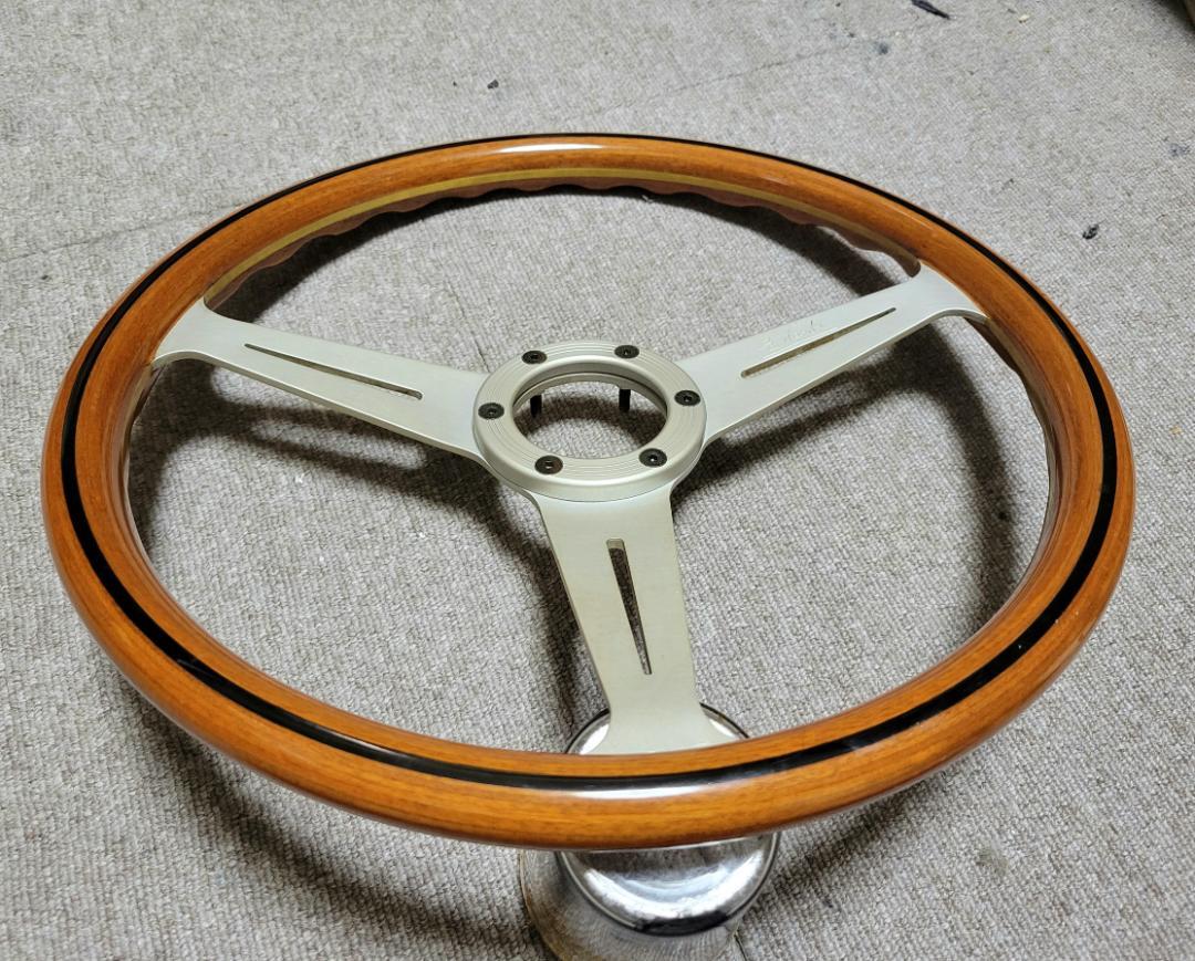 【送料込】NARDI　ナルディ　ステアリング　ハンドル　ウッド　36.5