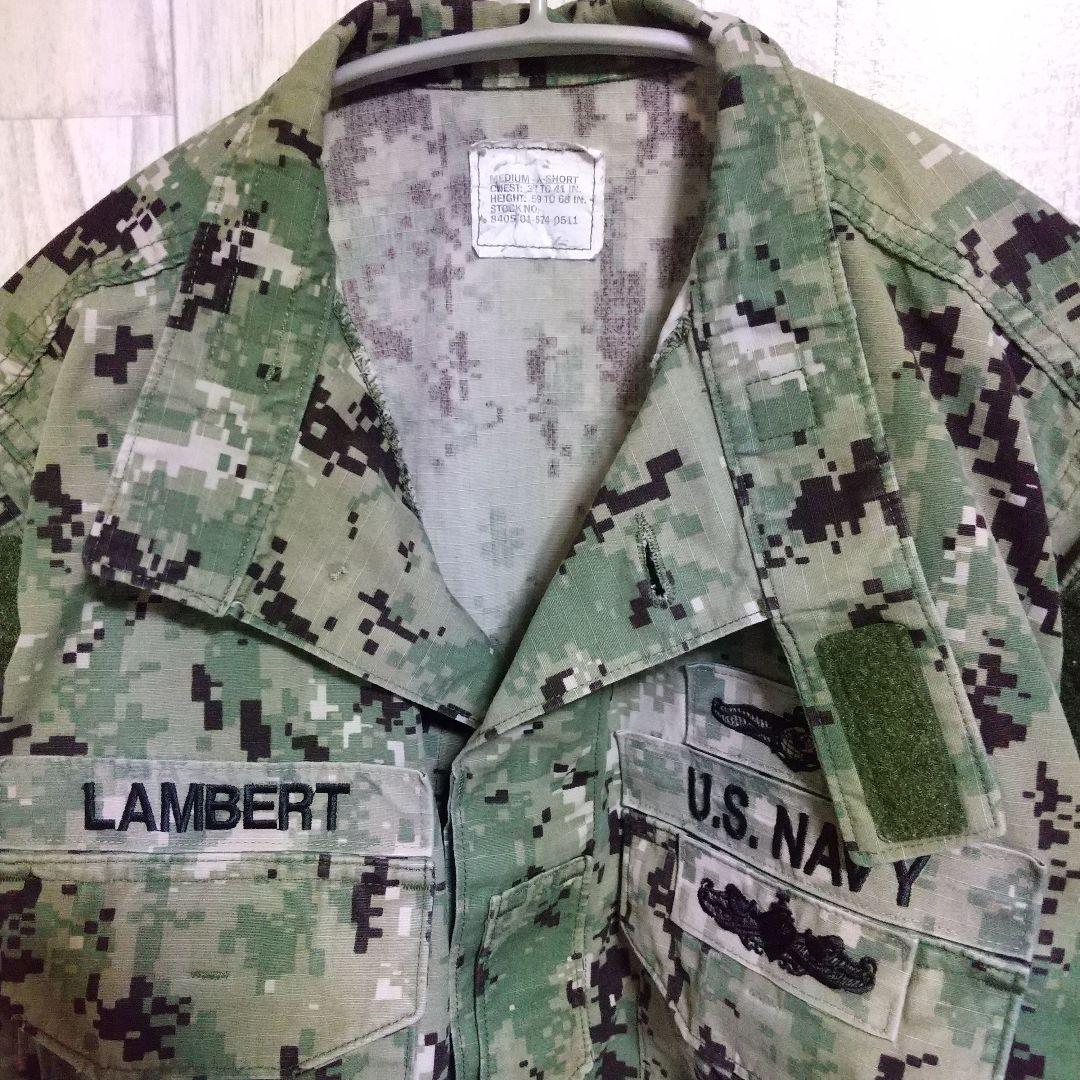 アメリカ軍放出品 NWU MARPAT ワッペン付U.S.NAVY M