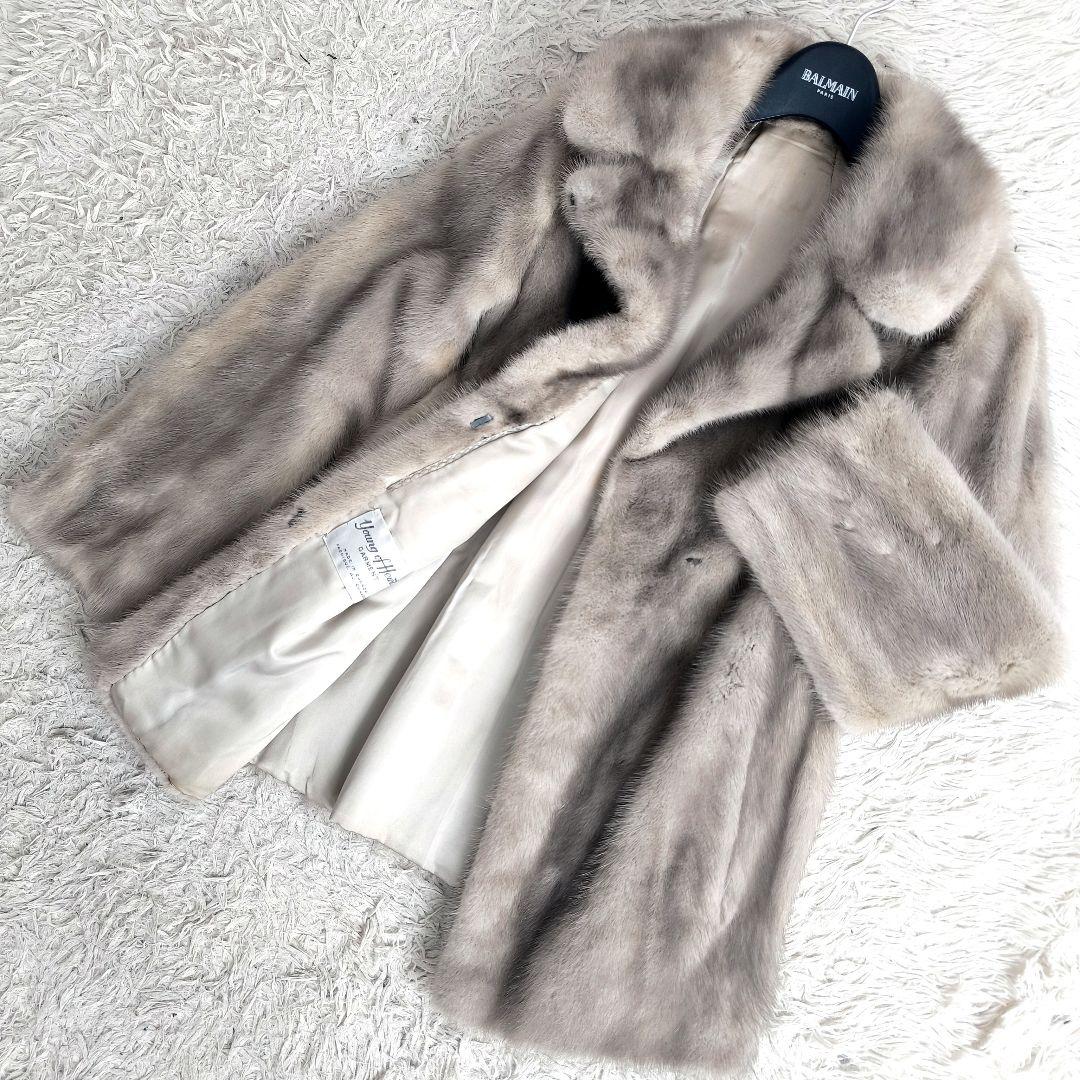 【美品 高級◎】サファイアミンク ミンク ファーコート 毛皮 リアル カナダ製 11,544円