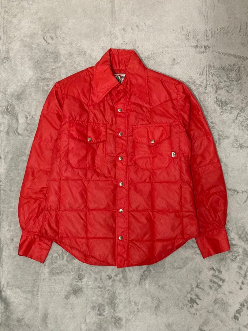 希少 70年代〜 Woods vintage ダック ダウン シャツ ジャケット