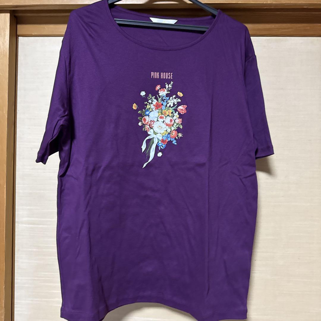 ピンクハウス　ブーケフラワープリントTシャツ