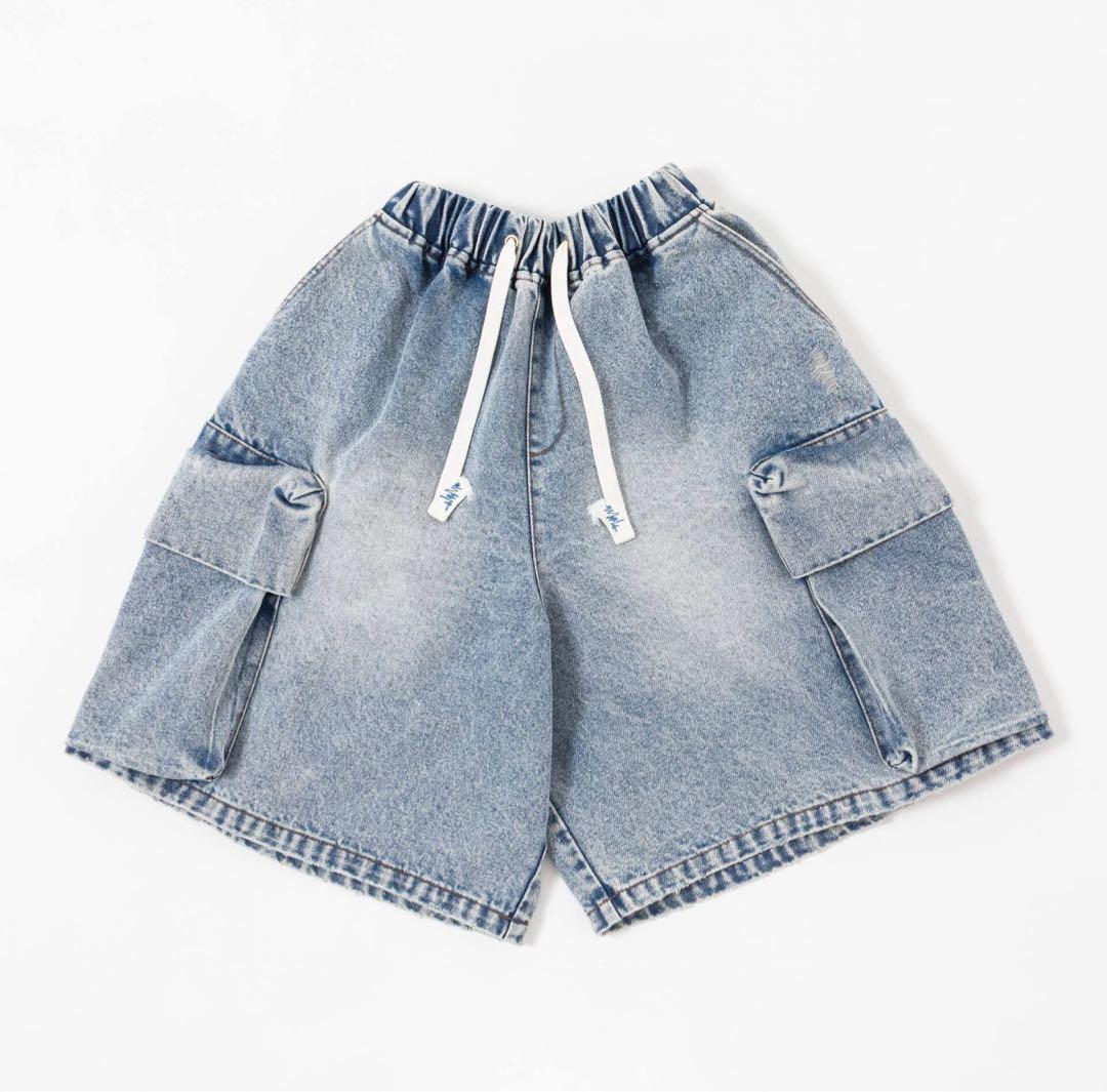 harapeco DENIM HALF PANTS - ブリーチ