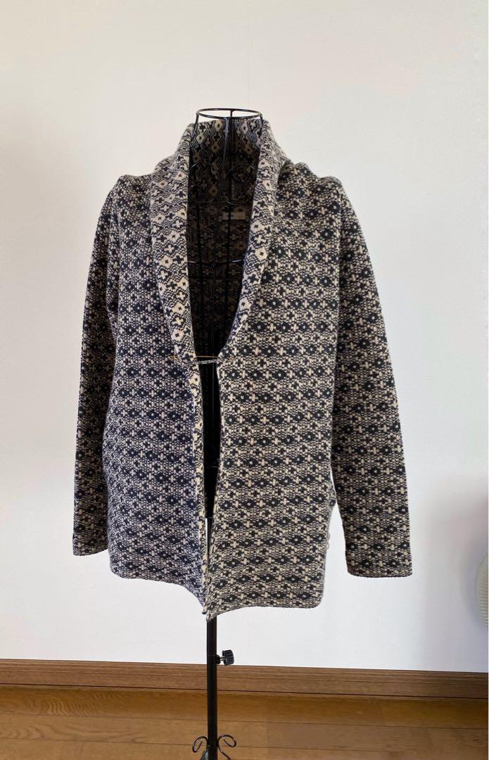 極美品】パラスパレス スタンドカラーニットジャケット エルボー