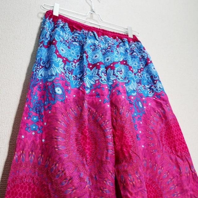 新品】レーヨンタイパンツ 花と曼荼羅模様 エンジピンク系 - メルカリ 新品】レーヨンタイパンツ 花と曼荼羅模様 エンジピンク系 - メルカリ