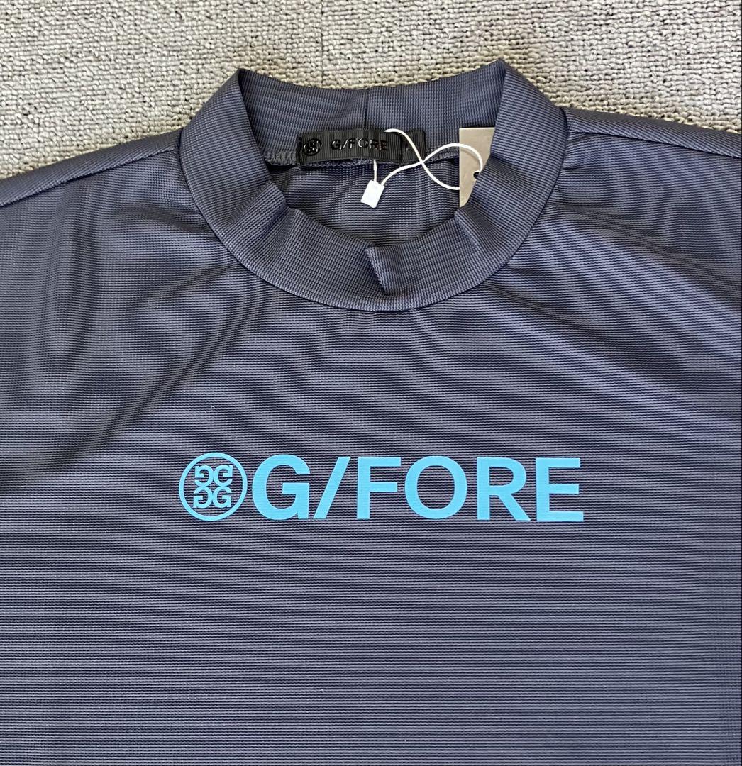人気ブランド 海外通販 - 国内入手困難 G/FORE ジーフォア ブルーグレー T-シャツ NECK MOCK Lサイズ メンズウェア