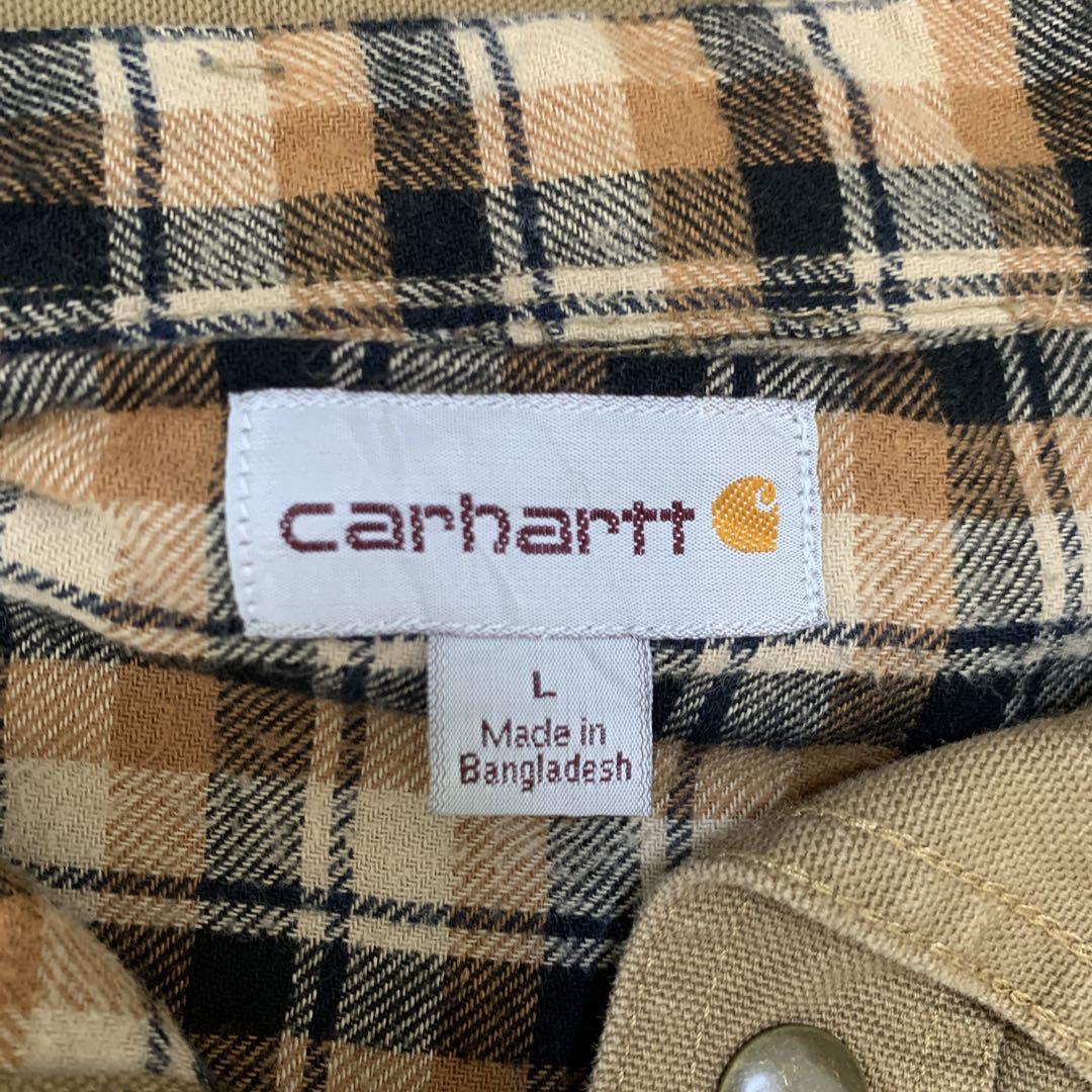 carhartt usa古着 ヴィンテージ 刺繍ロゴ 厚手ジャケットシャツ